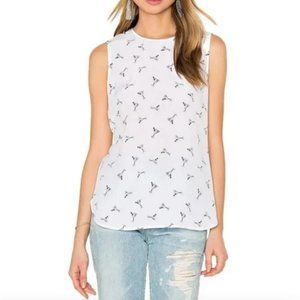 EQUIPMENT 100% Silk Martini Print Shell Blouse Size Medium